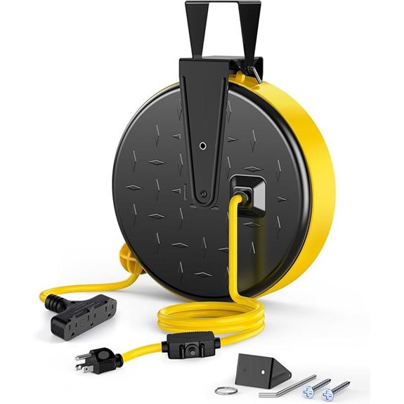 DEWENWILS 30Ft Retractable Extension Cord Reel