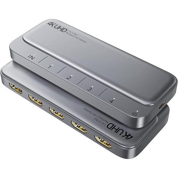 WARRKY 4K HDMI Splitter 1x4 Mirror Mode