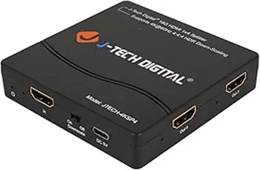 J-Tech 4K HDMI Splitter 1x4 HDR Dolby Vision