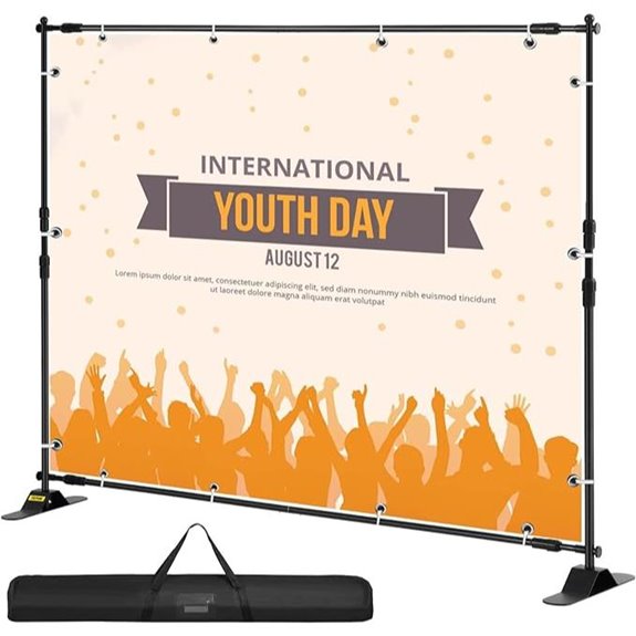 VEVOR Adjustable 8x8 Ft Backdrop Stand with Bag
