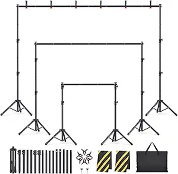 Backdrop Stand Kit with Adjustable Background Support