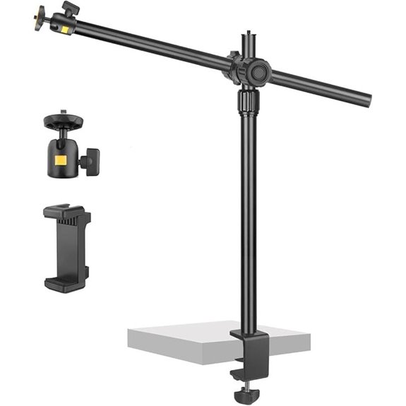 Camera Desk Mount with Overhead Boom Arm