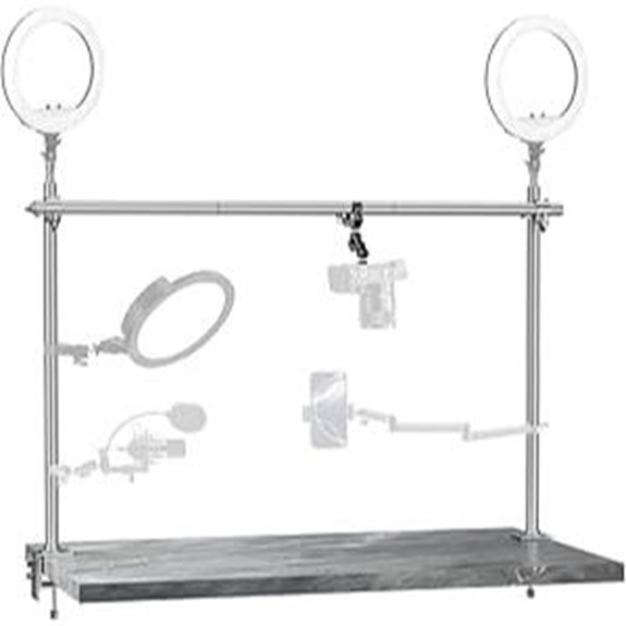 Adjustable Overhead Camera Mount Rig with Dual Ball Heads