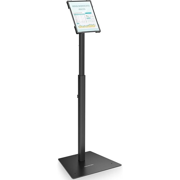 AboveTEK Adjustable iPad Kiosk Floor Stand with Lock