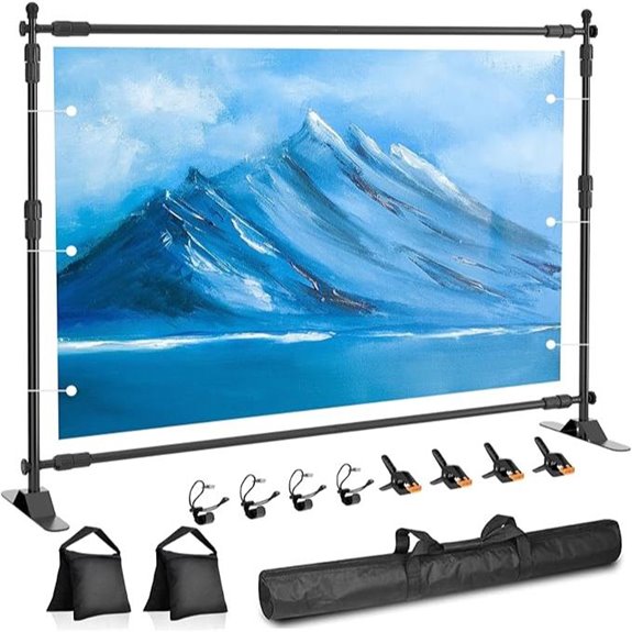 Adjustable 10x8ft Photo Backdrop Stand for Events