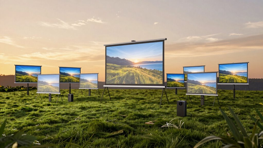 affordable portable projector screens