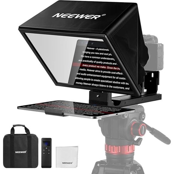 NEEWER X12B Aluminum Teleprompter for iPad/Camera