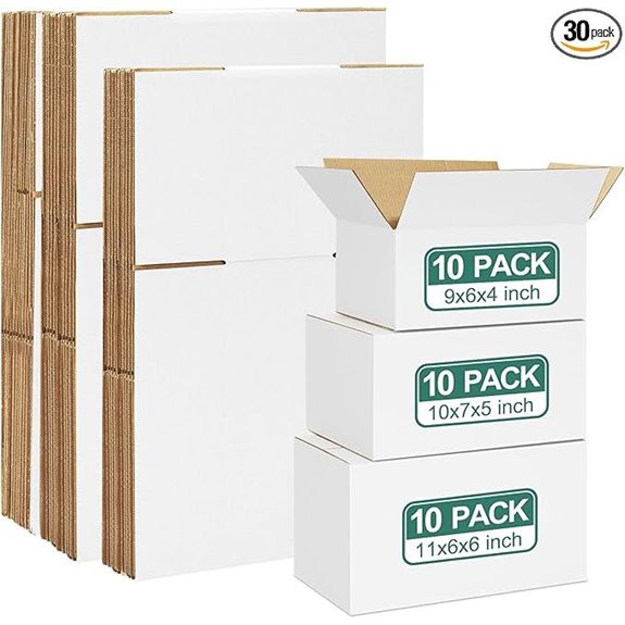 Eupako 30 Pack Small Shipping Boxes Assorted Sizes