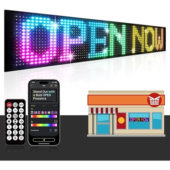 Programmable 15x4 LED Sign with Bluetooth Control
