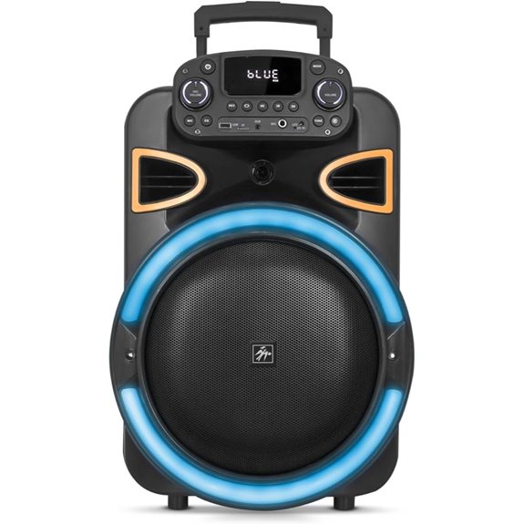Fisher Bluetooth PA Speakers with Lights and Mic