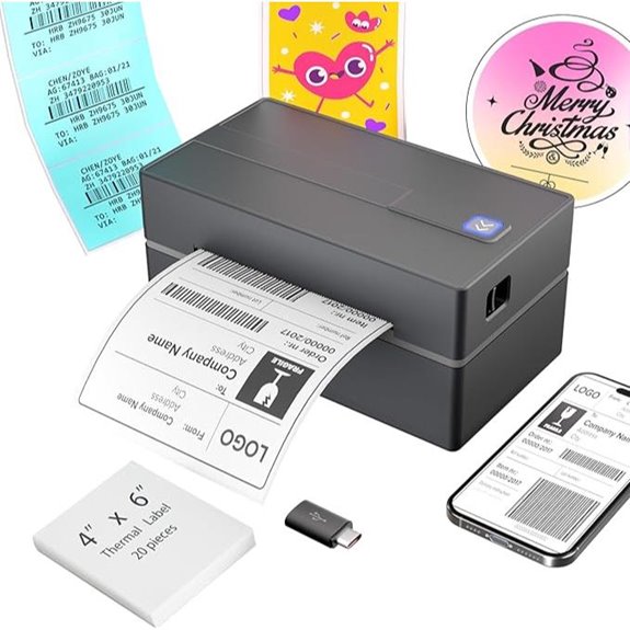 Wireless Bluetooth Thermal Label Printer for Small Business