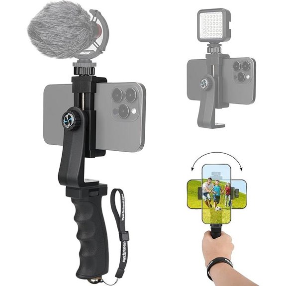 Ergonomic Phone Vlogging Grip with Stabilizer and Accessories