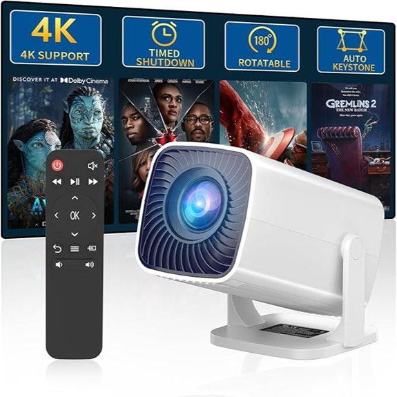 Portable 4K Mini Projector for Smartphones & TV