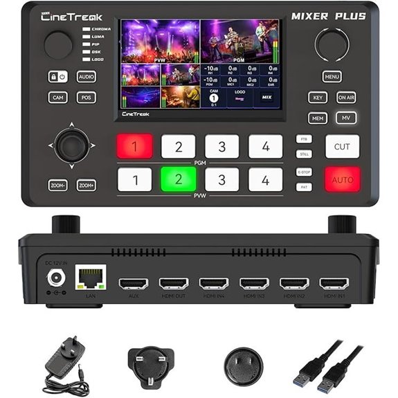 Mixer Plus Compact HDMI Video Switcher with Screen