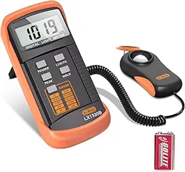LX1330B Digital Lux Meter for Indoor & Outdoor Lighting