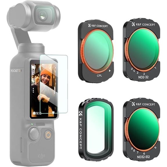 K&F Concept Magnetic ND/UV/CPL Filter Set for DJI OSMO
