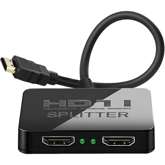 4K HDMI Splitter 1x2 Dual Monitor Display