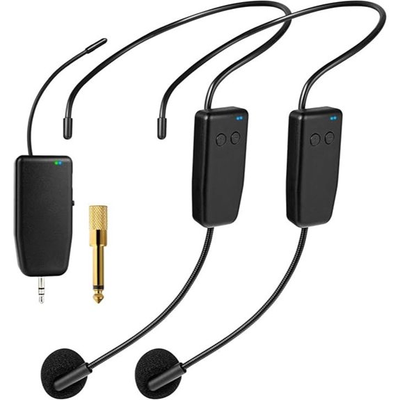 Wireless Microphone System for 2 People with 160ft Range