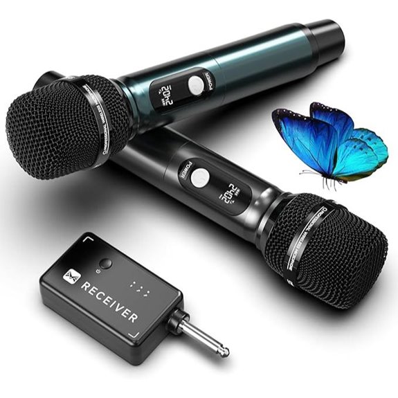 Professional Dual Wireless Microphone with 240ft Range