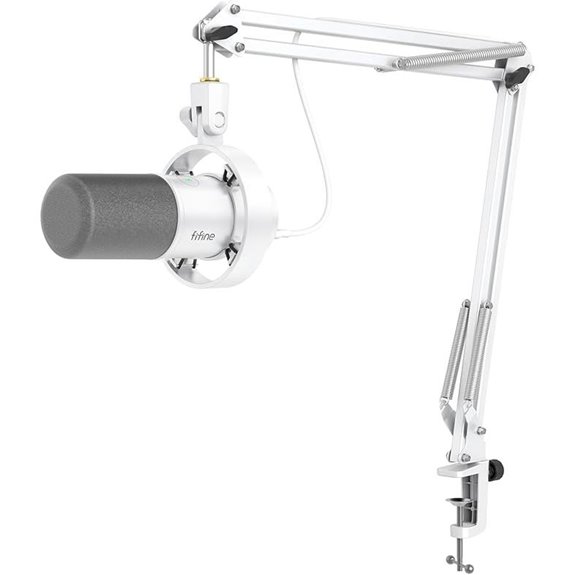 FIFINE Dynamic Microphone Kit with Boom Arm