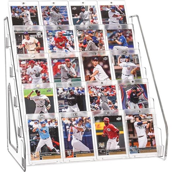 Elevated 5-Tier Clear Acrylic Card Display Stand