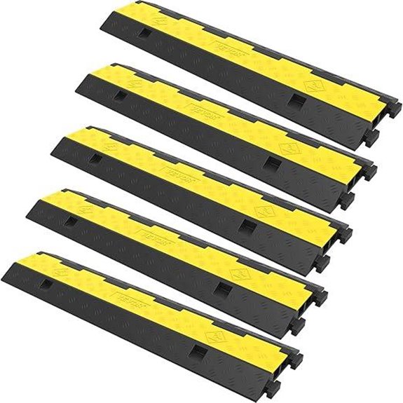 VEVOR Cable Protector Ramp 5 Pack 2 Channels