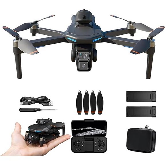 Foldable Camera Drone with 2 Batteries and 3D Flips