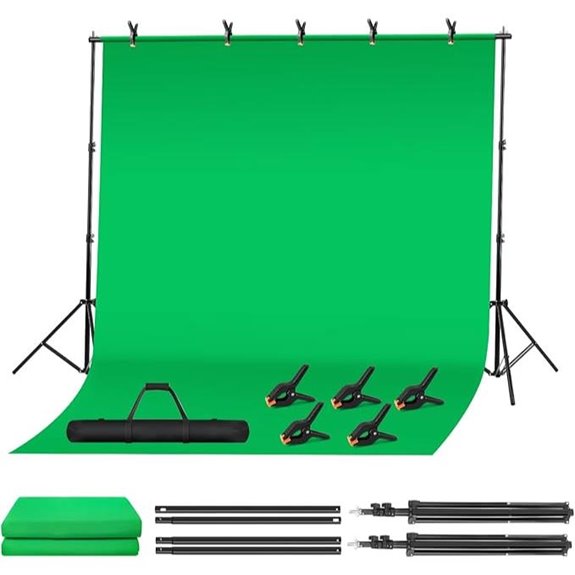Green Screen Backdrop Kit with Stand and Accessories
