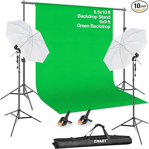 EMART Green Screen Backdrop & Lighting Kit