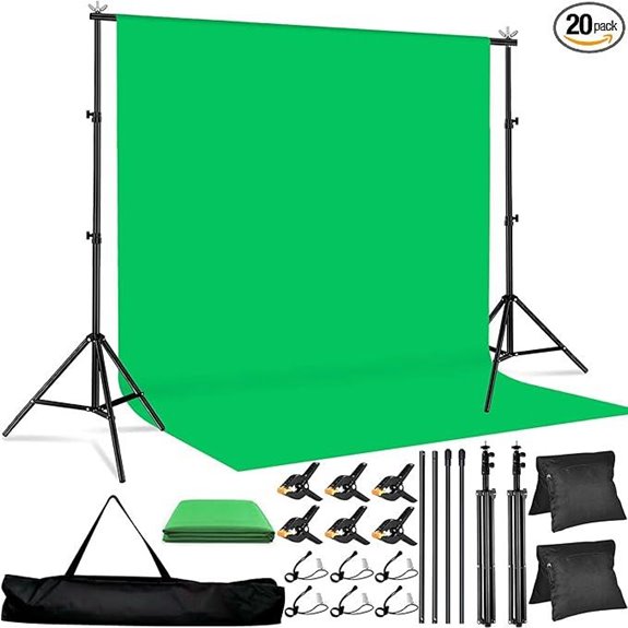 Green Screen Backdrop Kit with Tripod Stand