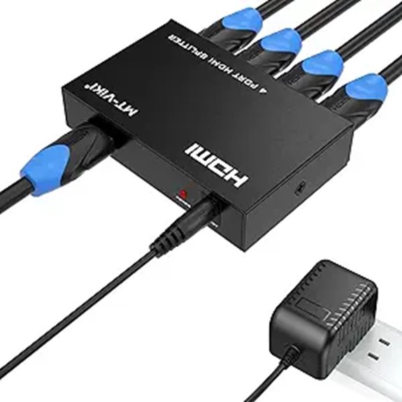 MT-ViKI 1x4 HDMI Splitter with Power Adapter