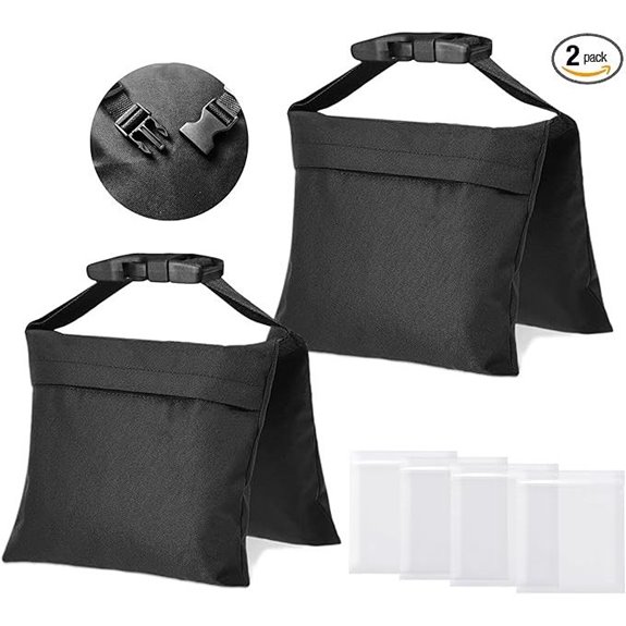 Heavy Duty Sandbags with Buckle Straps (2 Packs)
