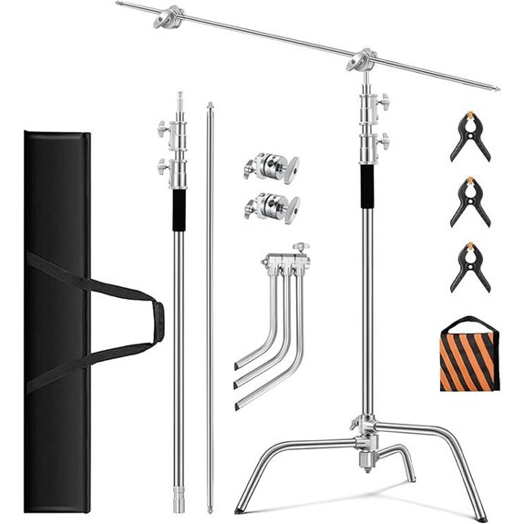 Heavy Duty C Stand with Boom Arm for Photography