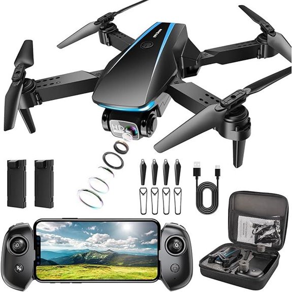 Foldable 1080P HD Camera Drone with 2 Batteries
