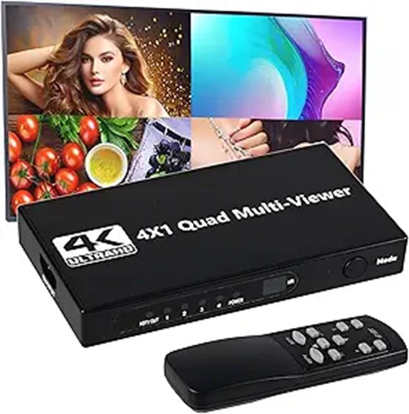 4K HDMI Multiviewer Switcher with Remote