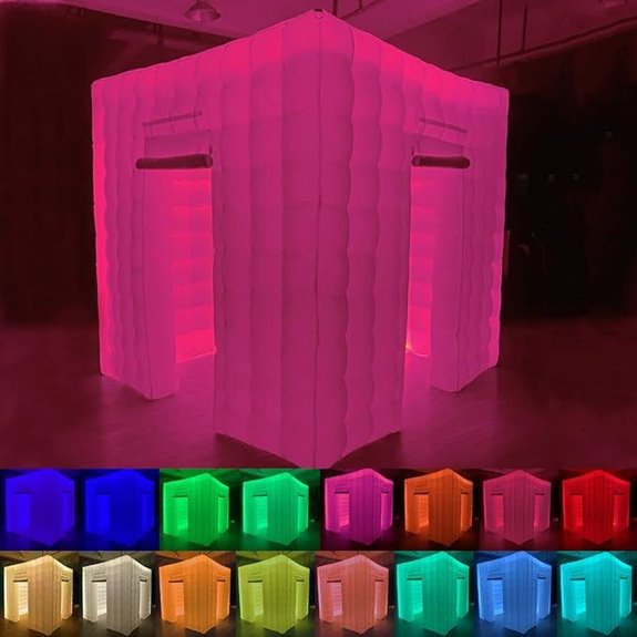 Inflatable Photo Booth Tent Kit with LED Lights