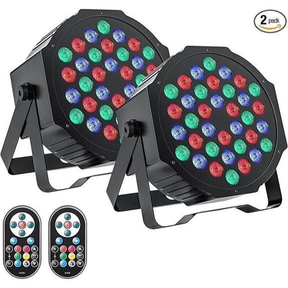 U`King RGB LED Par Stage Lights (2 Packs)