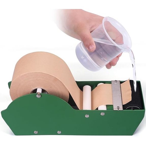 Metal Desktop Gummed Tape Dispenser with Non-Slip Base