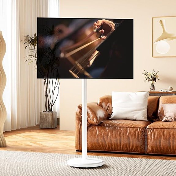 Mobile TV Cart for 10-46 Inch Screens with Wheels