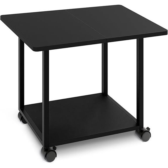MARTY 22x15.75 Under Desk Printer Stand with Wheels