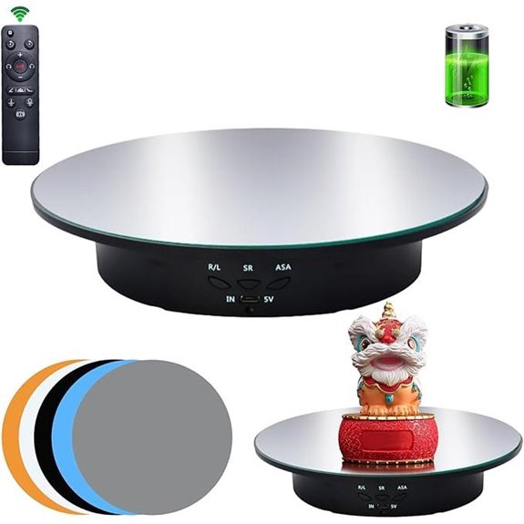 JAYEGT Motorized 360° Rotating Display Stand with Remote