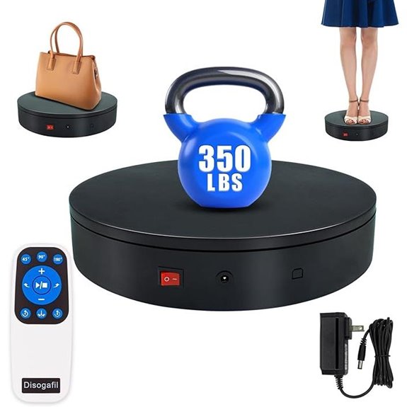 Motorized 12.6 Rotating Display Turntable with Remote