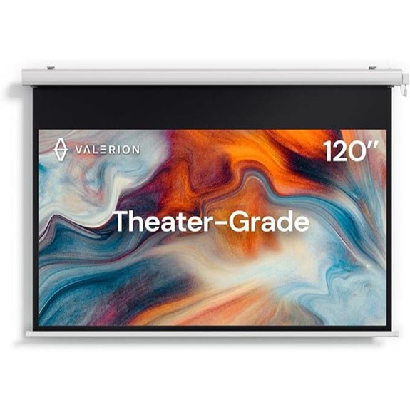 Motorized 120 Waterproof Projector Screen for Home & Outdoors