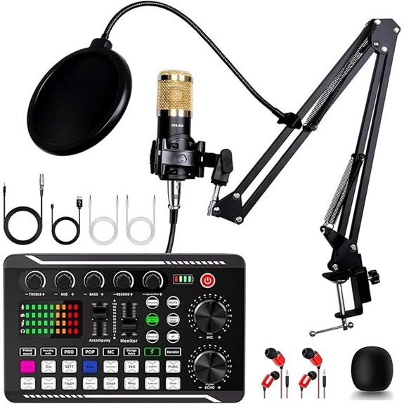 Podcast Equipment Bundle with Microphone & Sound Card