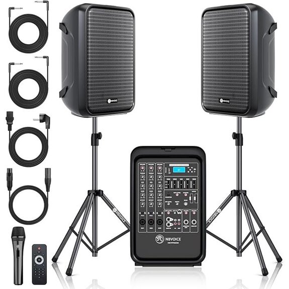 Portable All-in-One 2-Way PA System with Mixer