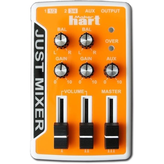JUST MIXER Portable Audio DJ Mixer with 3 Channels