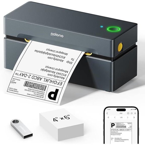 POLONO Bluetooth Thermal Label Printer for Small Business