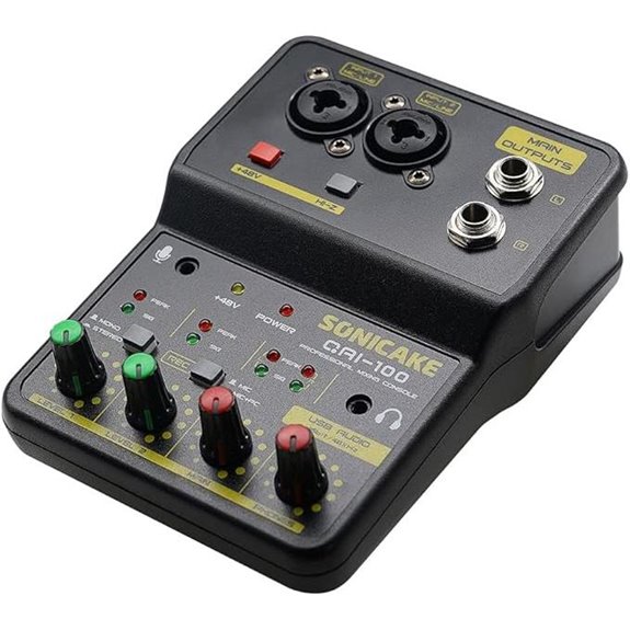SONICAKE Portable USB 2-Channel Audio Mixer