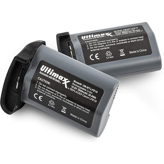 Ultimaxx LP-E19 Rechargeable Lithium-Ion Batteries (2-Pack)