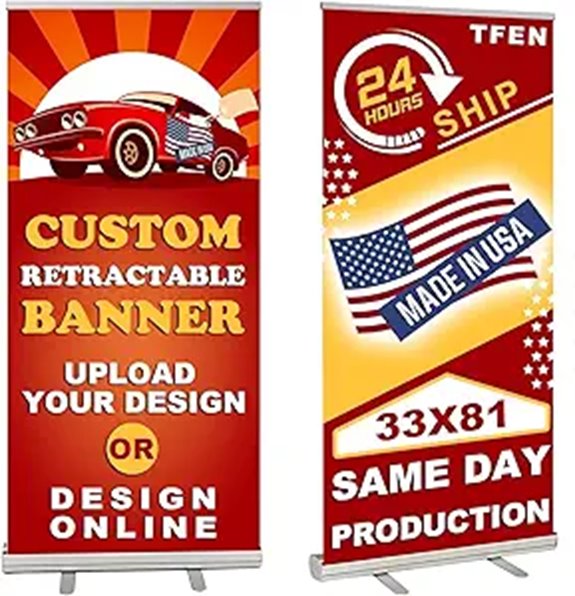 Custom Retractable Banner with Aluminum Stand